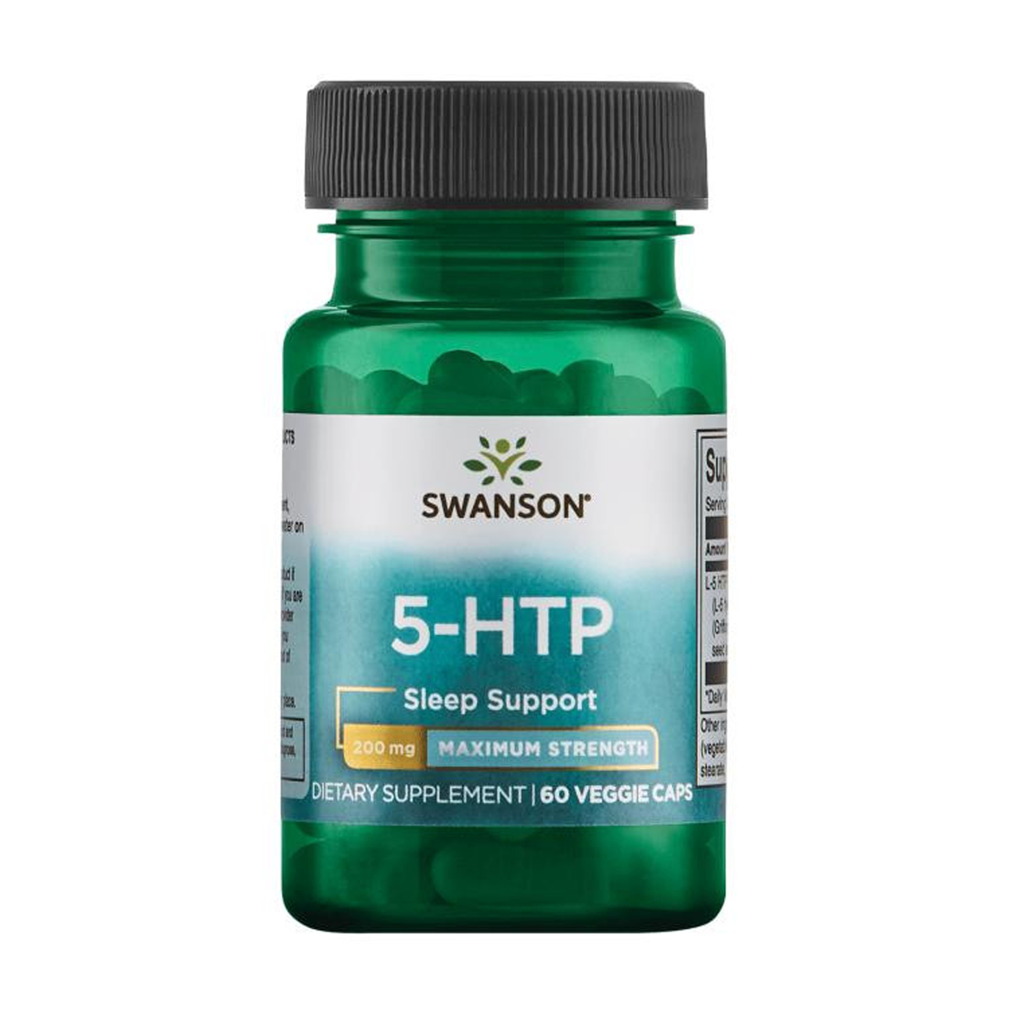 5-Гідрокситриптофан Swanson 5-HTP Maximum Strength 200 мг, 60 капсул